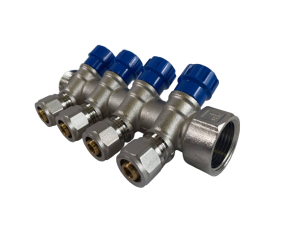 Коллектор регулир ZEGOR 1"х4 вых ЛАТ QS-1842 с цангами