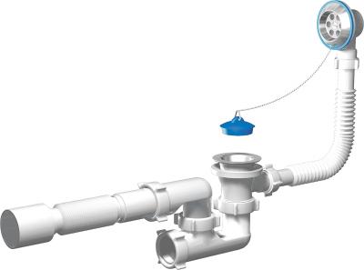 Обвязка на ванну 1 1/2*40*50 с вып и переливом  регулируемая с гофрой Ani  Е255