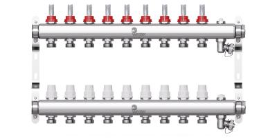 Коллектор нерж. Wester 1 3/4 в сборе с расходомерами на 9 выходов