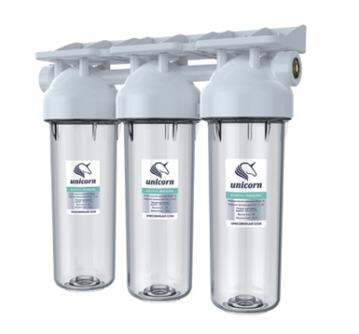 Фильтр магистральный 1/2" KSBP TRIO тройной для хол.воды прозр. 10 UNICORN