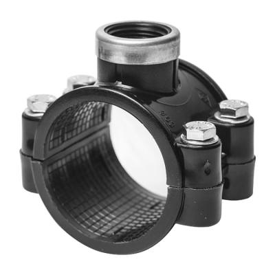 Седелка ПЭ с внут. труб. резьбой 110-2" 4 болта