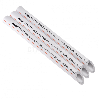 Труба ПП стекловолокно PN 25 D25 "PBK-Profi"