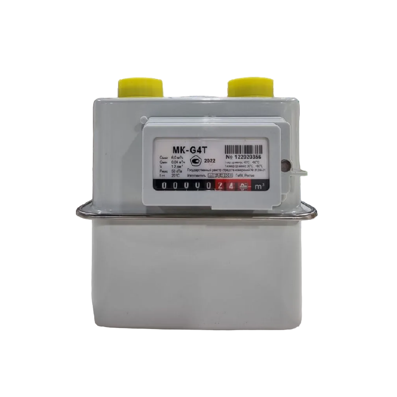 Счетчик газовый бытовой MK G4T правый V1.2 (м\о 110 мм, резьб. соед. 32) 2024 г.