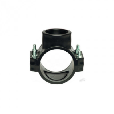 Седелка ПЭ с внут. труб. резьбой 90-3/4" 4 болта