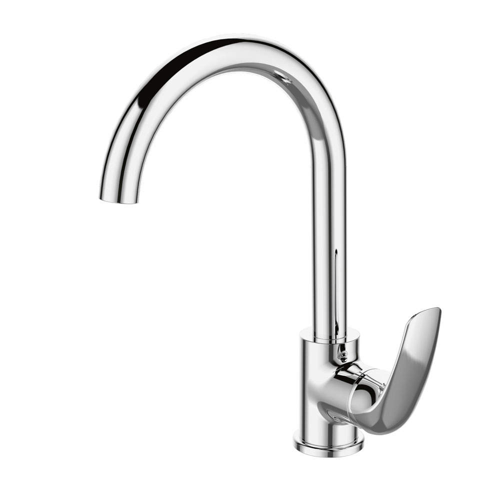 Смес. DEVIDA серия LOZZI кухня, с боковой ручкой, на гайке DVS0206-08