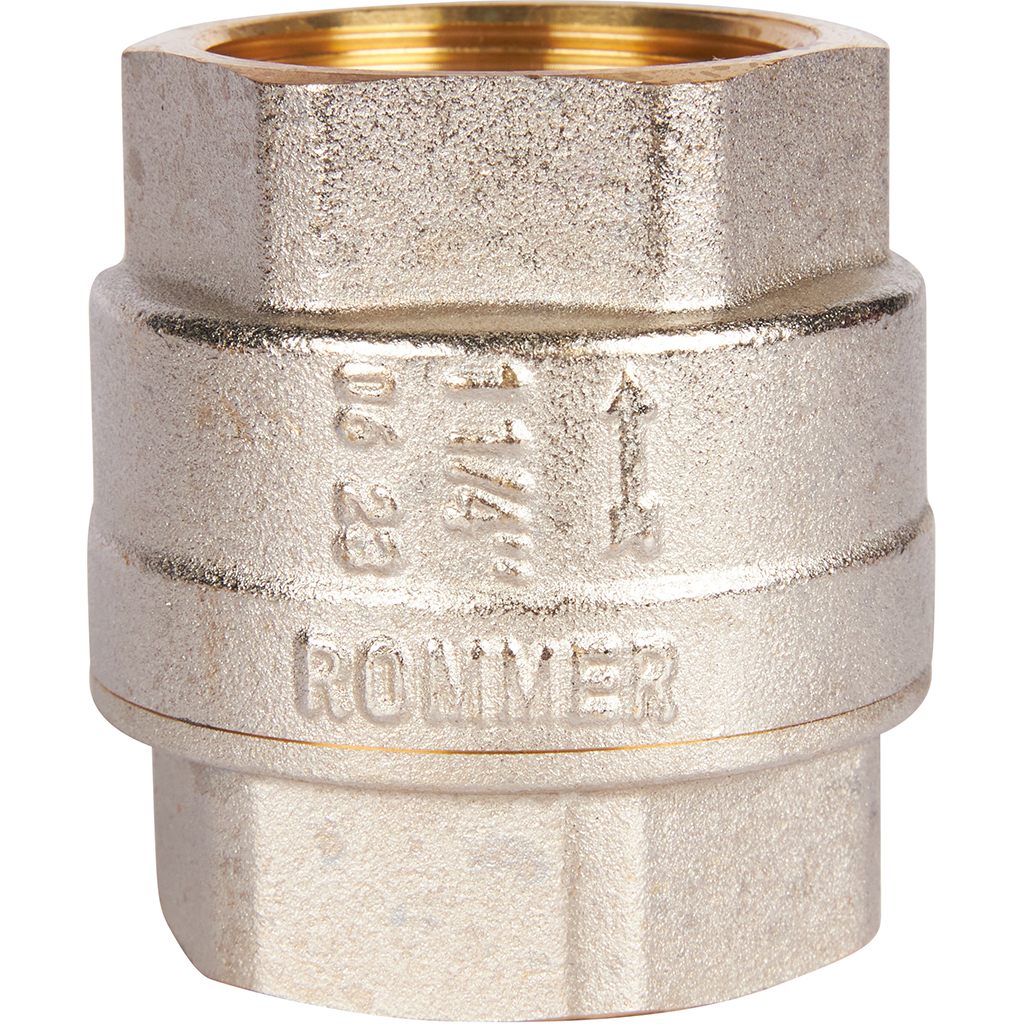 Клапан обратный 1 1/2"  с латунным золотником Rommer