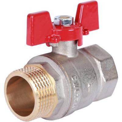 Кран шаровый ROMMER бабочка 1 1/4" вн/нр