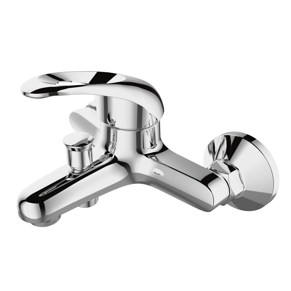 Смес. DEVIDA серия ENZO ванна, с литым корпусом-изливом и кнопочным дивертором DVL0324-04