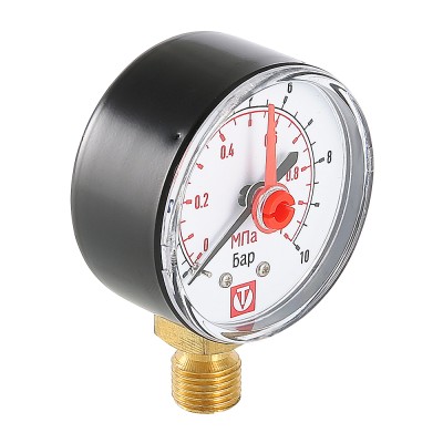 Манометр TM-310P Dy 63  с нижним подключением 1/4", 0-10 бар