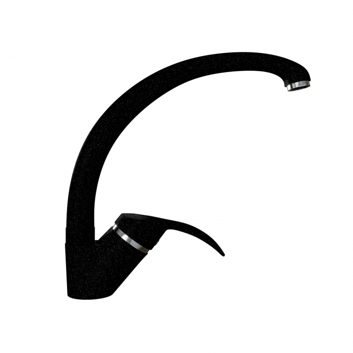 Смеситель для кухни 35к MIXLINE ML-GS02 (344) ультра-черный высок. излив 