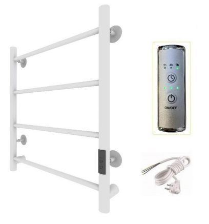 ПОЛОТЕНЦЕСУШИТЕЛЬ ЭЛЕКТРИЧЕСКИЙ ЛЦ 60Х50 4 ПЕРЕКЛ ПРЯМОЙ БЕЛЫЙ (УНИВ.ПОДКЛ, ТАЙМЕР,203 ВТ) ZOX