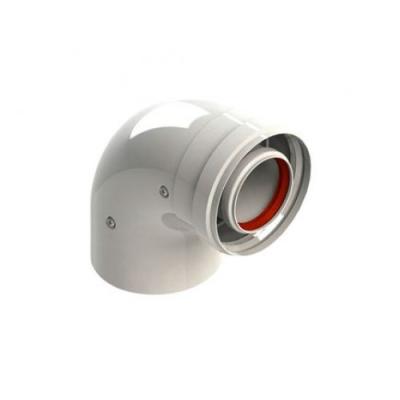 Отвод котловой коаксиальный 60/100 угол 90 (Navien,Bosch,Buderus,Baxi Eco Nova) 